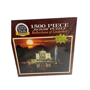 Reflections of Linderhof Castle Bavaria 1500 Piece Glow in Dark Puzzle - Sealed